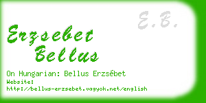 erzsebet bellus business card